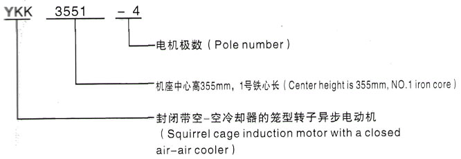 YKK系列(H355-1000)高压YRKK3553-4三相异步电机西安泰富西玛电机型号说明